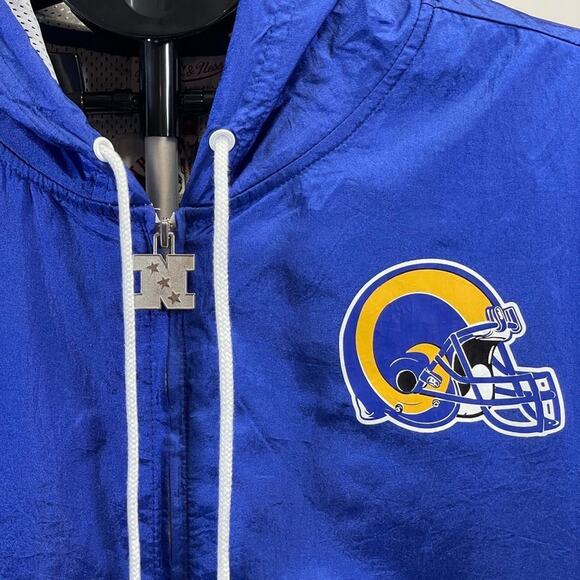 Los Angeles Rams Mitchell & Ness Full-Zip Windbreaker - Picture 2 of 7